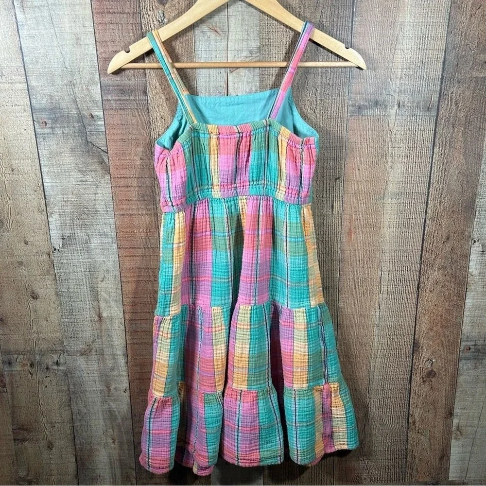 Gap Kids Madras Plaid Sundress Large 10-11Y Cotton Summer Dress Girls Casual